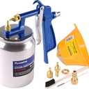 Dynastus Suction Feed Siphon Air Spray Gun for Spraying Oil-Based or Latex Paints, with Filtering and Cleaning Kits