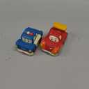 B. toys- Mini Wheeee-ls!- 3 pc Mini Pull-Back Vehicles Set, Bus & Cars, Multi, Hot Rod, School Bus, Police Car- 1 year +