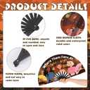 2 PCS Where Them Fans At Clacking Fans for Line Dancing, 13 Inches Large Festival Folding Fan, Boots On The Ground, 210D Oxford Cloth Pop Fan for Music Festival, Concert, Wedding, Halloween Party