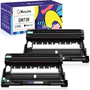 DR730 Compatible Drum Unit Replacement for Brother DR 730 for HL-L2370DW HL-L2390DW HL-L2395DW MFC-L2710DW MFC-L2750DW DCP-L2550DW MFC-L2690DW MFC-L2730DW MFC-L2717DW Printer (Drum,2-Pack)