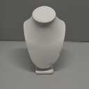 Polmart Modern Necklace Display Bust (White Leatherette, 10 H)
