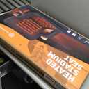 HOPERAN Heated Stadium Seats for Bleachers with Back Support Wide Cushion, Extra Portable Bleacher Seat Foldable Stadium Chair, USB 3 Levels of Heat, Pockets for Outdoor Indoor Sports 21" Black 1pc