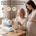 Portable Tabletop Beginner Mini Sewing Machine for Home Use, Compact and Easy-to-Use Sewing Machine for Quick Repairs, DIY Crafts and Alterations, Giftable Sewing Machine for Beginners (Blue)