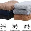 6 Pairs Womens Fuzzy Socks Winter Warm Soft Cozy Fluffy Microfiber House Sleeping Slipper Socks Christmas Gifts (Multicolor 05)