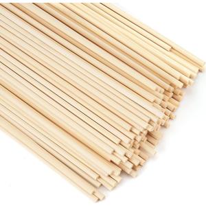 200Pcs Wooden Dowel Rods 1/4 x 12 Inch Precut Wooden Rod Sticks, Wood Sticks for Crafts, Natural Wood Dowels for Craft,Cake Dowels Hardwood Craft Dowel Rods for DIY Projects (200)