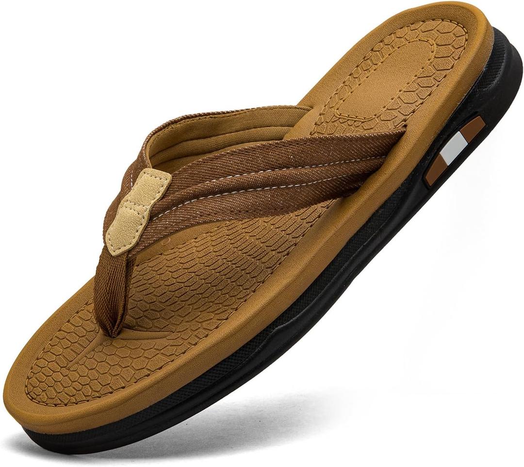 Mens Flip Flops Thong Sandals Lightweight Comfortable Summer Beach Slides Soft Cushion Footbed Open Toe Slippers for Pool Showers Dorms Water Friendly Indoor and Outdoor (XL)