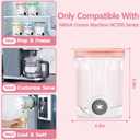 Creami Swirl Pints & Lids for Ninja Swirl Ice Cream Maker NC700 Series, Swirl Container Replacement for Ninja Creami, BPA-Free & Dishwasher Safe (Pink&Blue, 2Pcs)