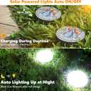 Joomer Solar Ground Lights, 16 Pack 8 LED Solar Lights Outdoor IP68 Waterproof Disc Light In-Ground Landscape Lighting Outdoor for Patio Pathway Lawn Yard Driveway Walkway (White)