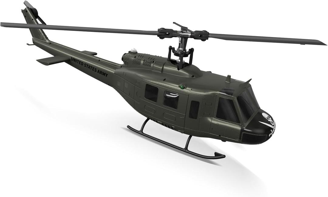Carmanon UH-1 RC Helicopter - Huey Collectable Remote Control Helicopter with Auto-Hover for Adults, Beginners, 1/27 Scale, 2 Batteries Carmanon UH-1 RC Helicopter - Huey Collectable Remote Control Helicopter with Auto-Hover for Adults, Beginners, 1/27 Scale, 2 Batteries