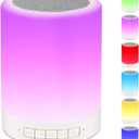 Night Light Bluetooth Speaker Wireless Portable Smart Touch Control Bedside Table Lamp with Colorful Led, Best Gift for Teens Kids Children Students Girlfriend Boyfriend Women Men