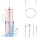 Electric Water Flosser Cordless for Teeth 3 Modes 4 Jet Tips Cleaning and Flossing Water Dental Portable Floss Irrigator Oral Water Flossed Rechargeable Tonsil Stone Travel Adults