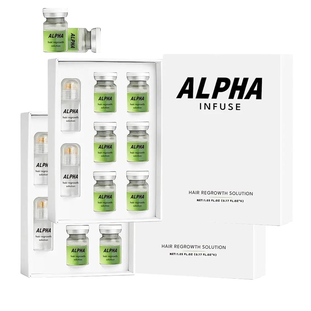 Hair Regrowth System, Advanced Hair Growth Treatment Ginseng, Eclipta Prostrata, Peppermint Oil and Ginger Root, Strengthens Hair Roots, for Men and Women (2 box)