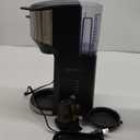 Amazon Basics Single Serve Coffee Maker K-Cup, 14 Oz, Black & Stainless Steel Machine, 5.98"D x 9.44"W x 14.17"H