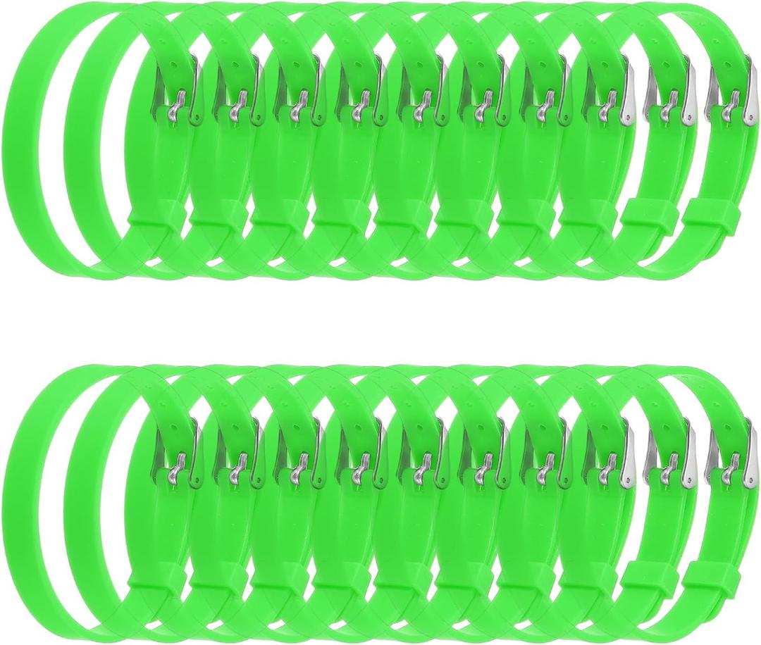 PATIKIL Slide Bracelet Wristband, Silicone Adjustable Bracelet, ID Bracelet Wristband for DIY Craft Gift ID Bracelet