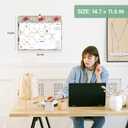 4 x Calendar 2026-2027, 18-Month Wall Calendar from Jan 2026 to Jun 2027, 11.5" x 14.7", Spiral Binding Hanging Monthly Calendar with Twin-Wire Binding, Perfect for Home or Office - Vintage Floral