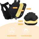 Inspack Dog Backpack Carrier/Cat Carrier, Adjustable Pet Front Carriers Travel Bag for Puppy Medium Dogs, Legs Out, Soft Ventilated Doggie Chest Carry Backpacks for Hiking/Camping, 10-16 lbs, Black