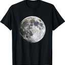 Full Moon Space Science Graphic T-Shirt