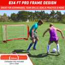 GoSports Elite Soccer Goals -  6 x 4 ft Portable Soccer Nets for Games or Practice - Includes 6 Cones, Carrying Case, and Ground Stakes