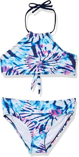 Kanu Surf Girls' Mahina UPF 50+ Beach Sport Halter Bikini 2-Piece Swimsuit, 4T