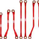 INJORA High Clearance Links Set - CNC Aluminum Chassis Link for TRX4M High Trail K10 F150 Upgrade 1/18 RC Crawler Red