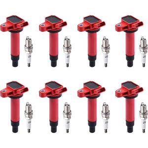 Pindex 6 Pack Ignition Coils and Iridium Spark Plugs,UF230 4504/PK20TT Coil Pack Kits Compatible with Toyota Lexus 4Runner Tundra Land Cruiser Sequoia GS430 GX470 LS430 LX470 SC430 4.3L 4.7L V8