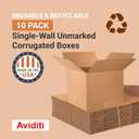 Aviditi 242420 Corrugated Cardboard Box 24" L x 24" W x 20" H, Kraft, for Shipping, Packing and Moving (Pack of 10)