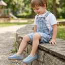 LONSOEN Kids Slip-On Loafers, Synthetic Suede Moccasin Driving Shoes, Non-Slip Rubber Outsole Lightweight Casual/Dress Boat Shoes for Boys & Girls, 27