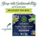 Traditional Medicinals Organic Nighty Night Extra Tea With Valerian Root for Relaxation, 48 Tea Bags (EXP 01/01/27)