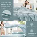 Comfort Spaces 100% Cotton Sheets Full, Breathable, Ultra Soft Cotton Sheets, Naturally Cool Cotton Bed Sheets with 14" Elastic Pocket Fits up to 16" Mattress, All Season Sheet Set, Light Blue 4 Piece