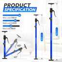 Adjustable Cabinet Jacks for Installing Cabinets (45.3-114.2 2 Pack) Heavy Duty 200 lb Metal Quick Support Rod & Third Hand Support System with Swivel Non-Slip Pads for Drywall and Ceilings.