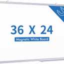 TRIPOLLO White Board Dry Erase 36 x 24 inches, Magnetic Dry Erase Board Whiteboard for Wall, Aluminum Frame Hanging Whiteboard Marker Board Writing Board (36 x 24 inch Silver)