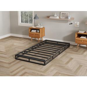 AROMUSTIME Twin Box Spring 5 Inch Low Profile Black Heavy Duty Metal Mattress Foundation/ Easy Assembly/ Non-Slip/ No Noise/ Easy Clean Fabric Cover