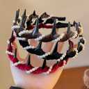 2 x 3 Pack Vintage High Cranium Artificial Hairband, 2025 New Hairbands for Girls, Decorative Hair Accessories Gifts (Agate, One size fits all)