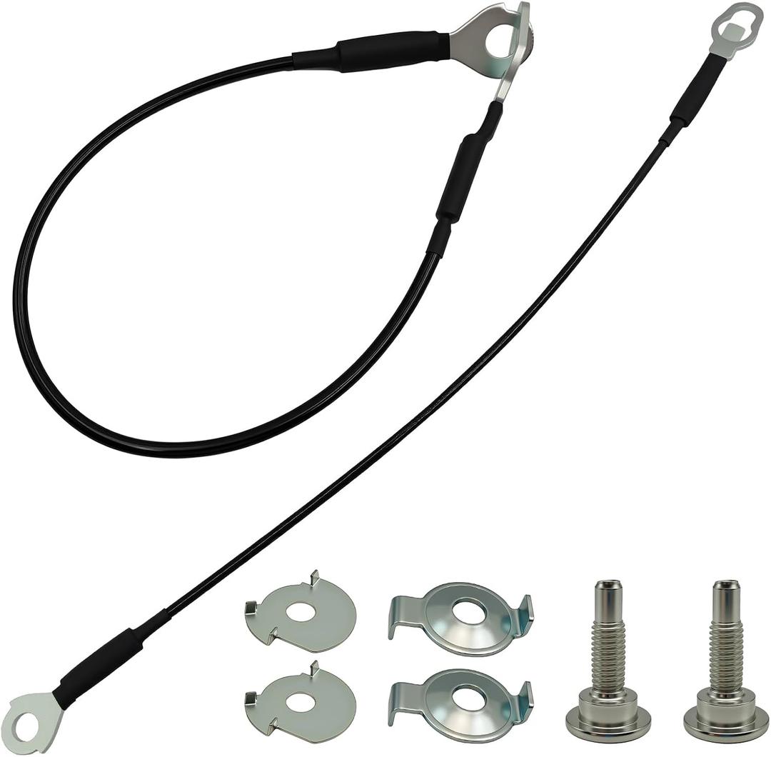 4L3Z5443052AA Tailgate Cable Strap with Accessories, Tailgate Replacement Parts, Rear Tailgate Cables Straps, Fit for 2004-2014 Ford F150, 2006-2008 Lincoln Mark LT, Replace 4L3Z5443053AA (2 Pcs)