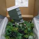 Ling's moment Artificial Flowers Dusty Blue Bridesmaid Bouquet Set of 4, Blue & Ivory Wedding Flowers Bouquets for Bridesmaids, 7 Inch Bridal Bouquets for Bridesmaids, Wedding, etc