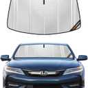 Pigenius Windshield Sun Shade for Honda Accord Coupe 2016-2017 with Automatic High Beams. Full Coverage Rearview Mirror Shade for Ultimate Protection
