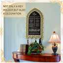 Islamic Wall Decor Ramadan Key Holder Islamic Wall Art Dua for Entering and Leaving Home Decor for Housewarming Muslim Gift Eid Gift Mihrap Shape(Gold,Classic)