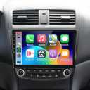 8Core 4G 64G Car Stereo Radio for Honda Accord 7th 2003-2007 with 10.1inch 1280X720P QLED Touch Screen,DSP/46 EQ,Wireless CarPlay Android Auto,Bluetooth 5.0,GPS FM/RDS,WiFi SWC+AHD Backup Camera