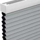 Changshade Cordless Cellular Shades, Blackout Honeycomb Shades for Windows, Pull Down Pleated Blinds, Easy to Install for Indoor Windows and French Doors,36" W x 64" H, Grey