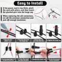 60 Pack Low Voltage Waterproof Replacement Landscape Light Cable Connector 12-20 Gauge Wire Connectors for Landscape Lighting PathLights Outdoor