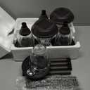 XMCOSY+ Solar Pathway Lights Outdoor, Glass & Stainless Steel Garden Lights with 2 Lighting Modes (10/25 LM), IP65 Waterproof, Warm White for Yard, Walkway, Driveway, Patio & Path (6 Pack) (Reddish-Brown)