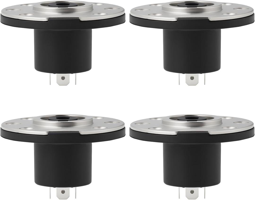 OTOTEC 4X 4-Pin Round Configuration Metal Panel Connectors Neutrik NL4MPR Compatible with Speak-ON
