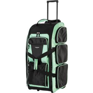 Travelers Club Xpedition 30 Inch Multi-Pocket Upright Rolling Duffel Bag (Seafoam)