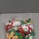 Elcoho 12 Pieces 5.7 Inch Christmas Mini Stuffed Animals Snowman Santa Christmas Tree Elk Gingerbread Man Christmas Elf Hanging Plush Toys Animal Themed Parties