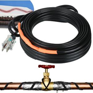 Kingdder Heat Tape for Water Pipes, Roof Snow Deicing Heating Cable, Self Regulating Temperature for Pipe Freeze Protection 120V 7.5Watts/Ft(1 Pc,150 Ft)