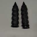 Pair of 1" Dual Black Motorcycle Bar End Hand Grips Handlebar for Cruisers Harley Yamaha Suzuki