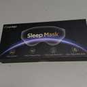 3D Eye Mask Sleep Mask for Men & Women, 100% Pressure-Free & Light Block-Out Eye Mask for Sleep with Easy Adjustable Strap, Night Eye Cover for Travel, Black