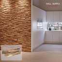 Wall!Supply 3D Wall Panels Reclaimed Rustic Asian Teak Wood Home Decor Wallpaper Alternative for Living Room, Bedroom & Office Easy DIY Installation 10 Pack, Covers 9.6 Sq Ft