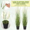 Jexine 4 Pcs 4 ft Tall Artificial Grass Plant Potted Artificial Greenery Floor Plants Faux Pampas Grass Tall in Pot for Housewarming Gift House Garden Bathroom Lobby Outdoor Decoration
