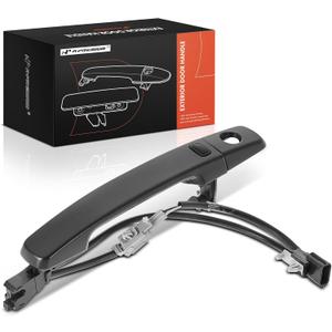 A-Premium Front Left Driver Side Exterior Door Handle with Sensor & Keyhole Compatible with Nissan Altima 2007-2012, Altima 2013 Coupe, Sentra 2007-2012, with Passive Entry, Primed Black